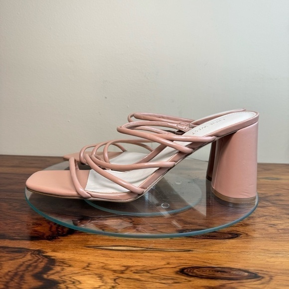 NINE WEST Strappy Open Toe Heel Sandals Platform Block Heels Size 12 - Picture 3 of 16